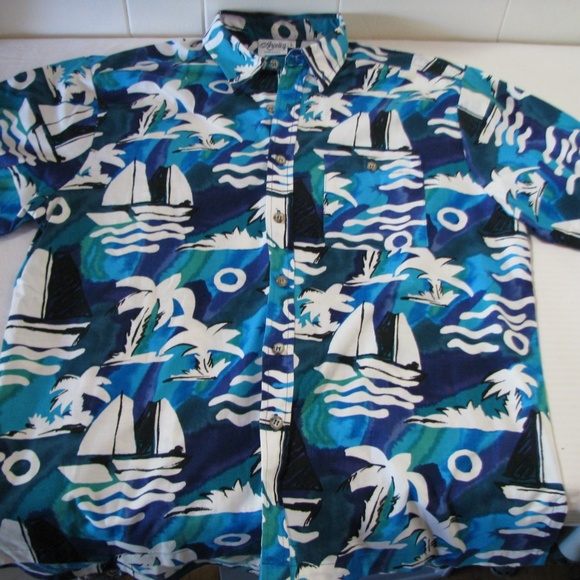 Vintage Angelica Hawaiian Shirt Made in USA - Picture 1 of 4